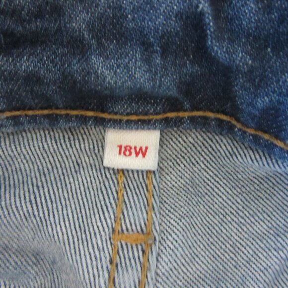 LEVI STRAUSS Women's Blue Denim Overalls Size 18W - Picture 10 of 11